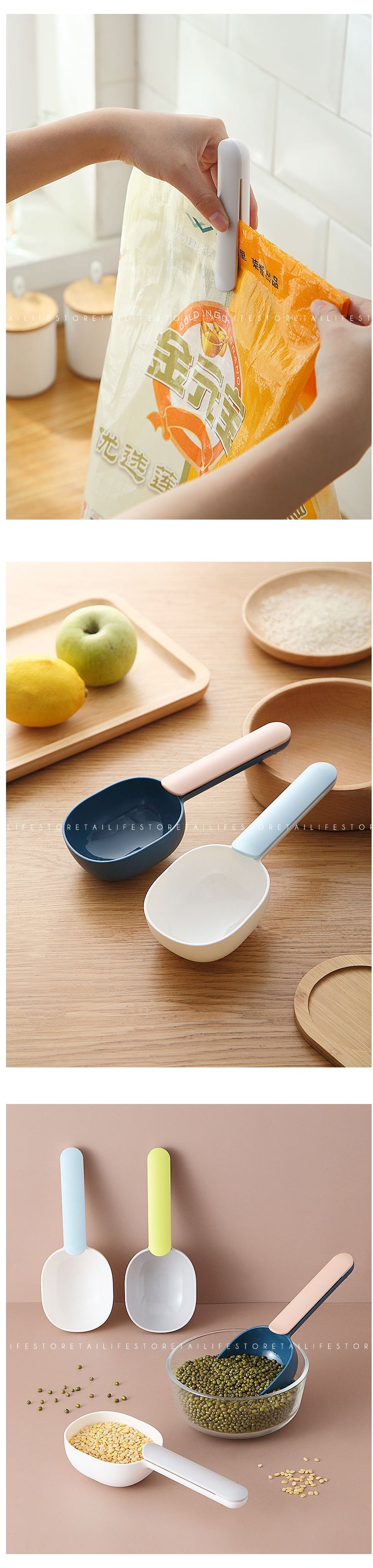 Rice Spoon & Sealing Clip