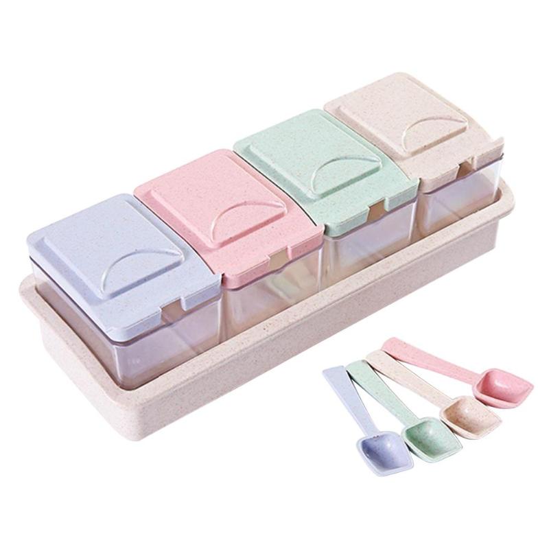 4 Grids Kitchen Spices Box