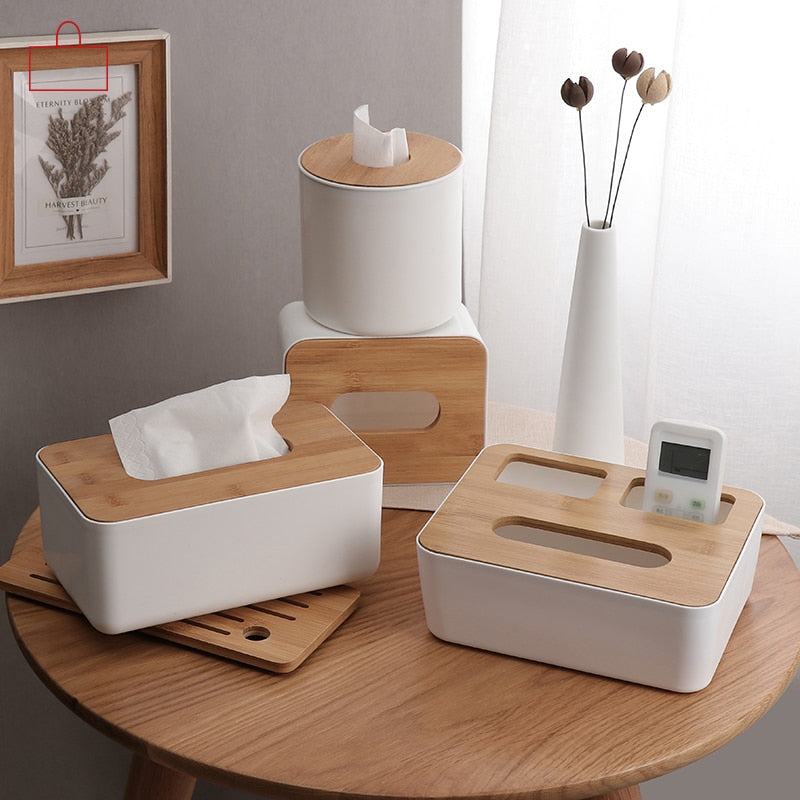 Wooden Plastic Tissue Box