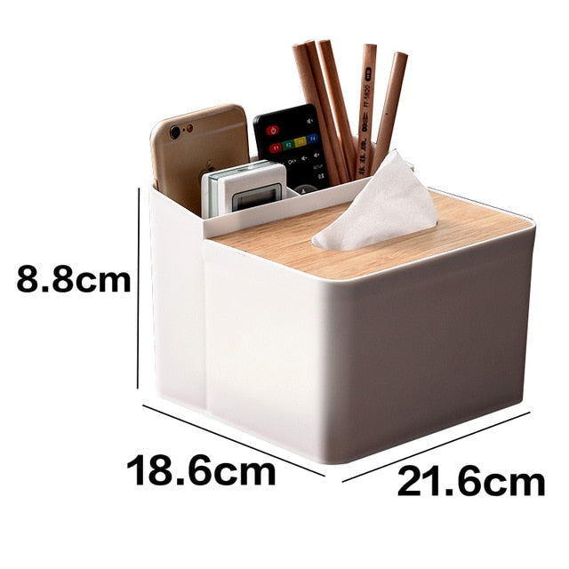 Wooden Plastic Tissue Box